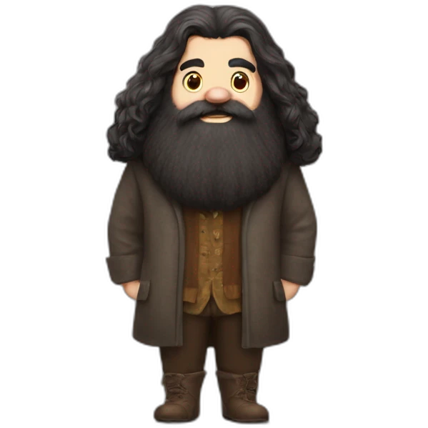 Hagrid whit sort hear emoji