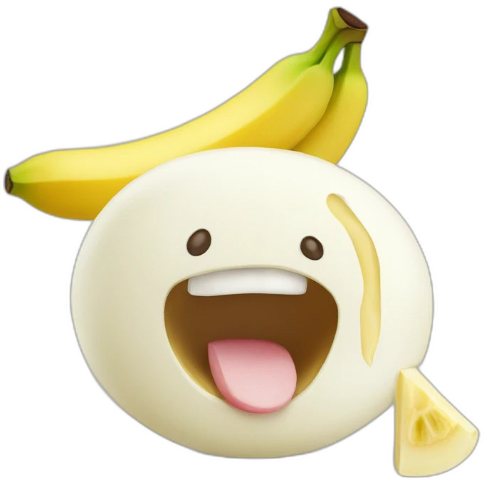 mozzarella cute eating banana emoji
