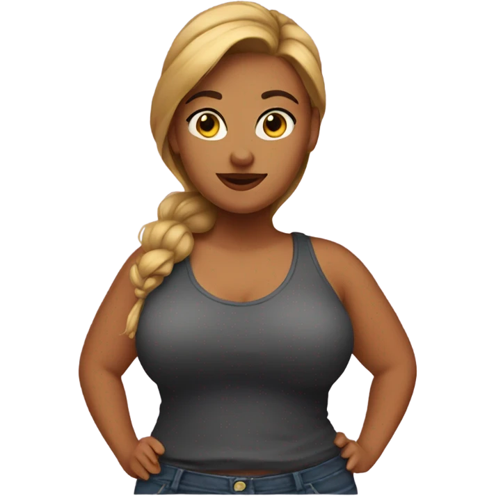 Curvy girl emoji