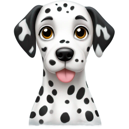 Dalmatian valentine emoji