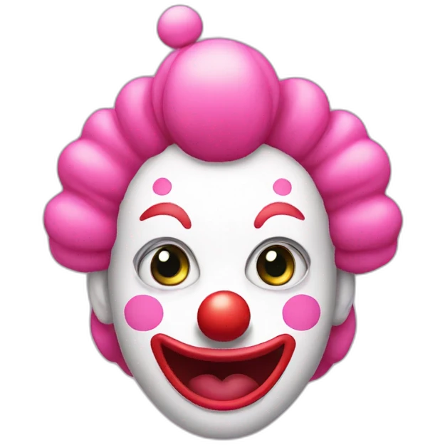 pink kawaii clown emoji