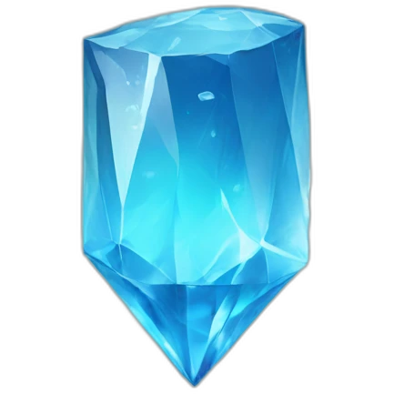Blue crystal in bag emoji