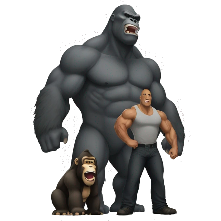 The rock with King Kong  emoji