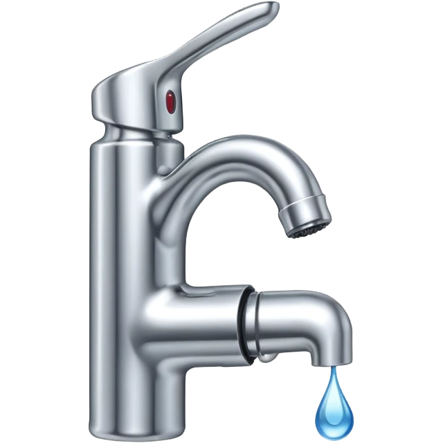 a faucet with a water droplet at the end emoji