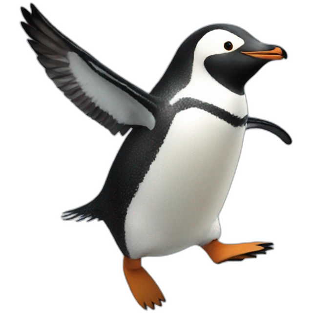 penguin flying emoji