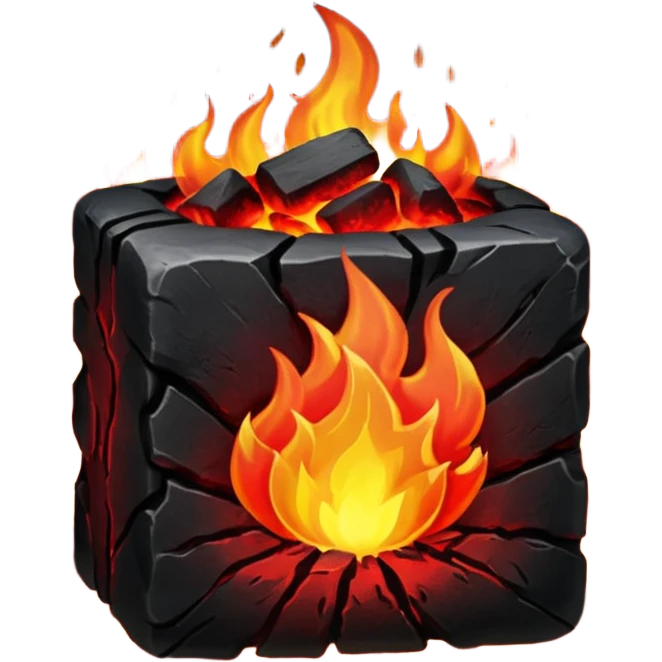 burning coal square emoji