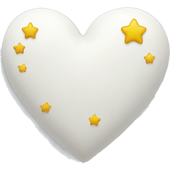 White heart with stars emoji