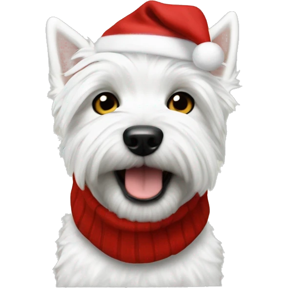 Chritmas jumpe with westie emoji