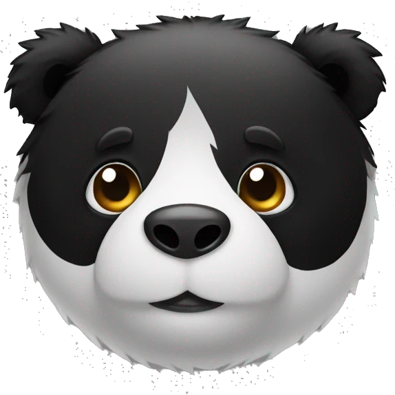 Panda black fur  emoji