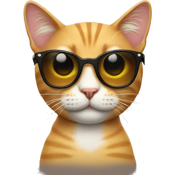 Cat with sunglasses emoji