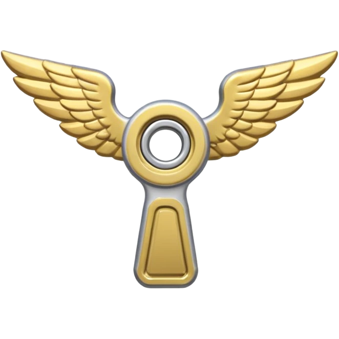 metal wing nut with two grips. emoji