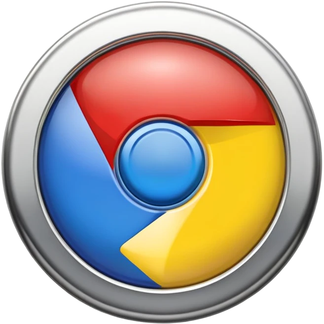 Google Chrome browser logo, clean modern style emoji