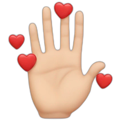 Heart hand emoji