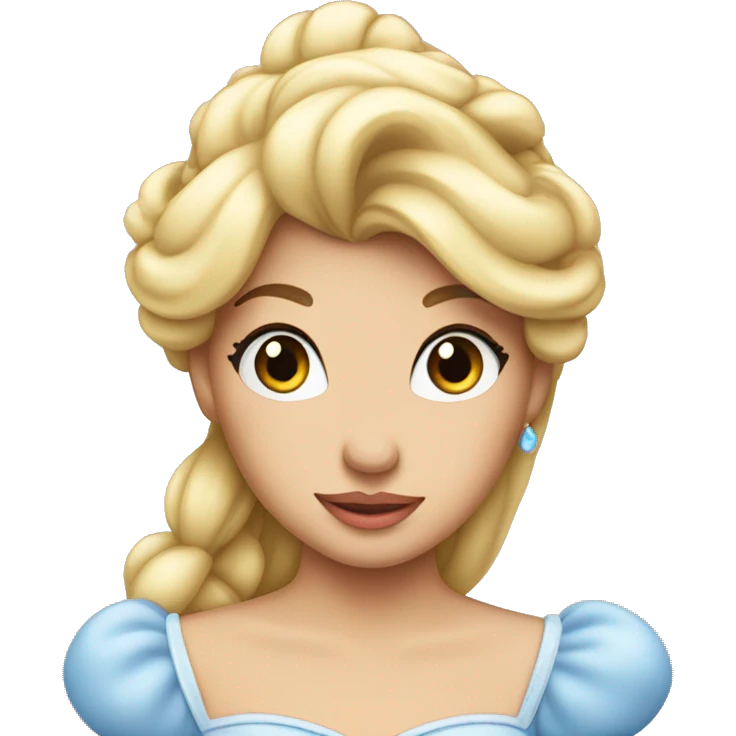 Cinderella with love face and heart in her eyes emoji