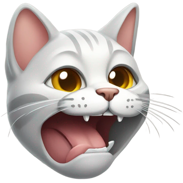 Cat biting its lip  emoji