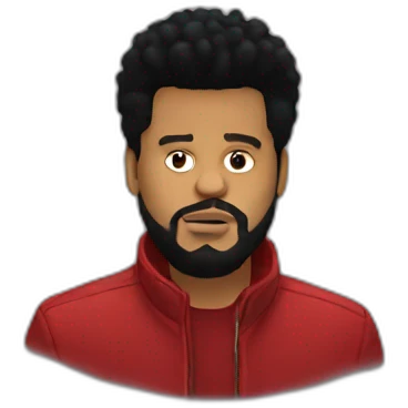 Weeknd in red emoji