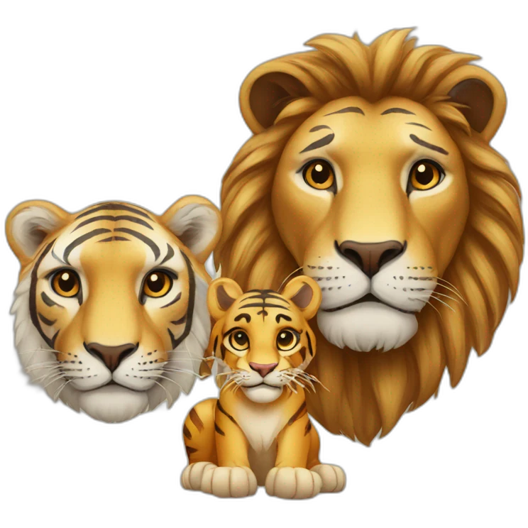 lion and tiger emoji