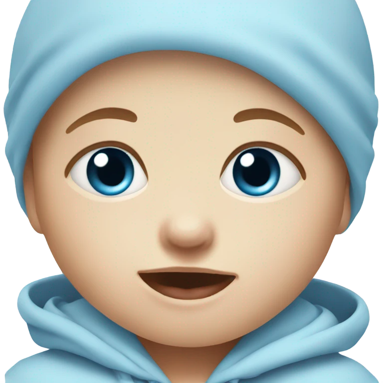 Blue-eyed newborn baby emoji