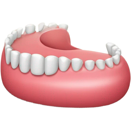 A pair of false teeth with legs, wearing a pair of slipper  emoji