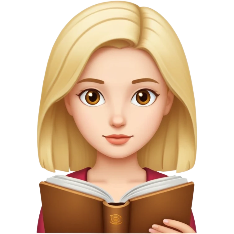 Pretty girl reading  emoji