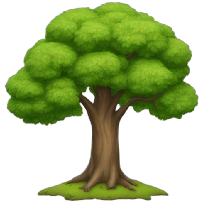 house under big tree emoji