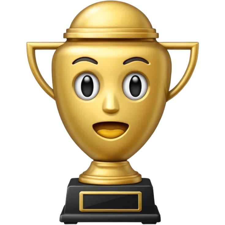 trofeu escrito "PANIC" emoji