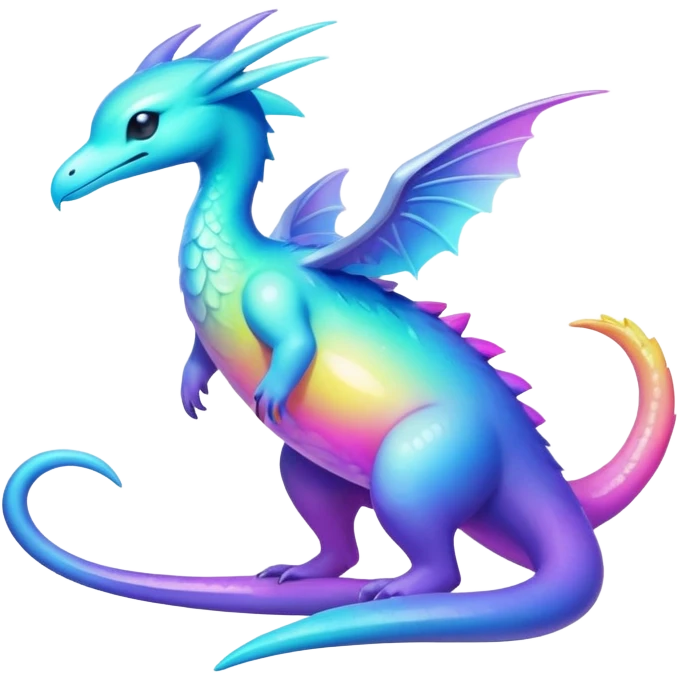Epic complex iridescent gradients aesthetic-Fakémon-creature-scenery emoji