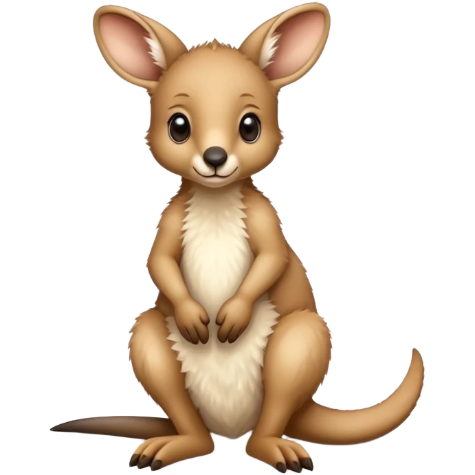 cute baby kangaroo joey emoji