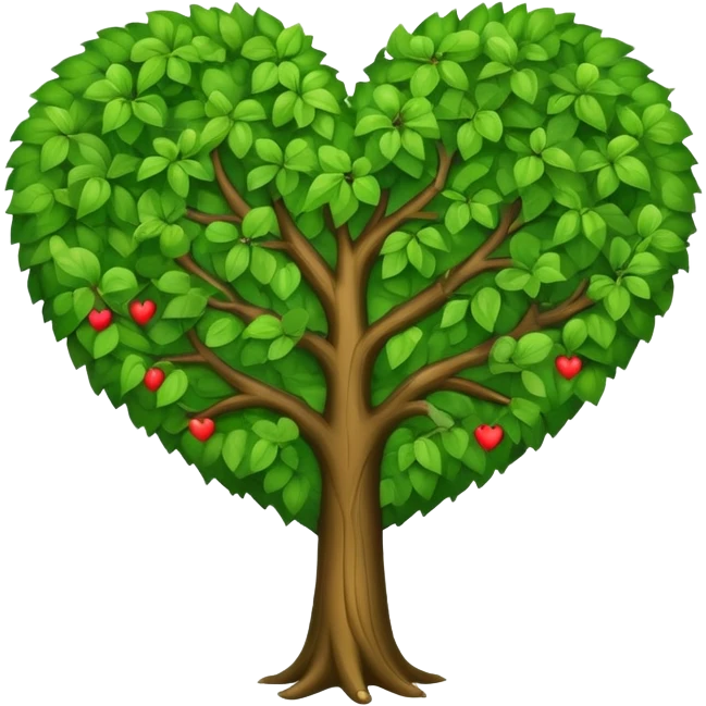 heart-shaped tree emoji