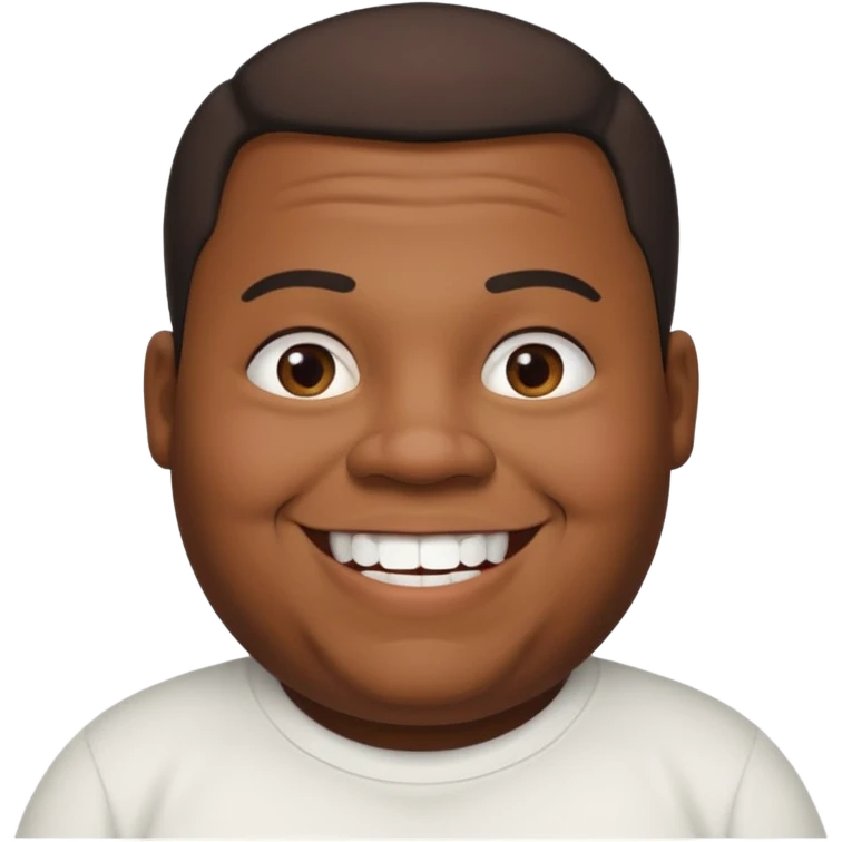 Fat black man with half of missing front tooth emoji