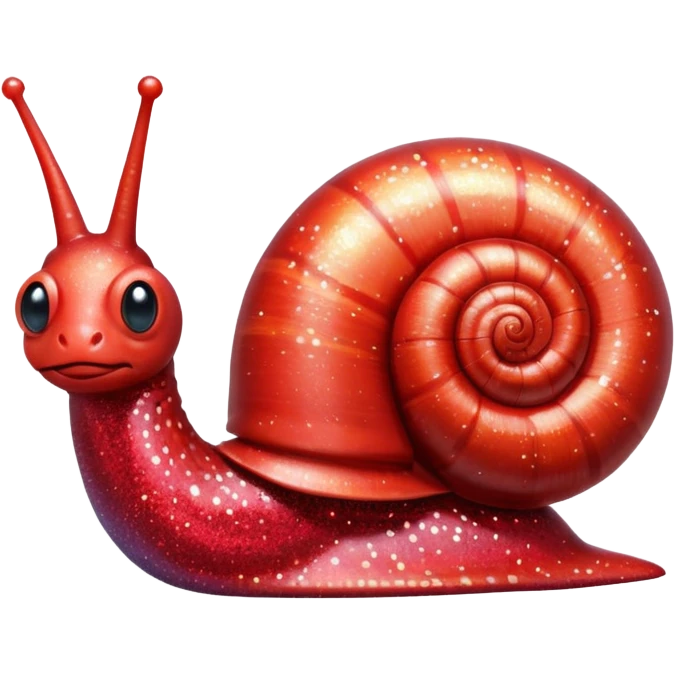 red glitter snail emoji