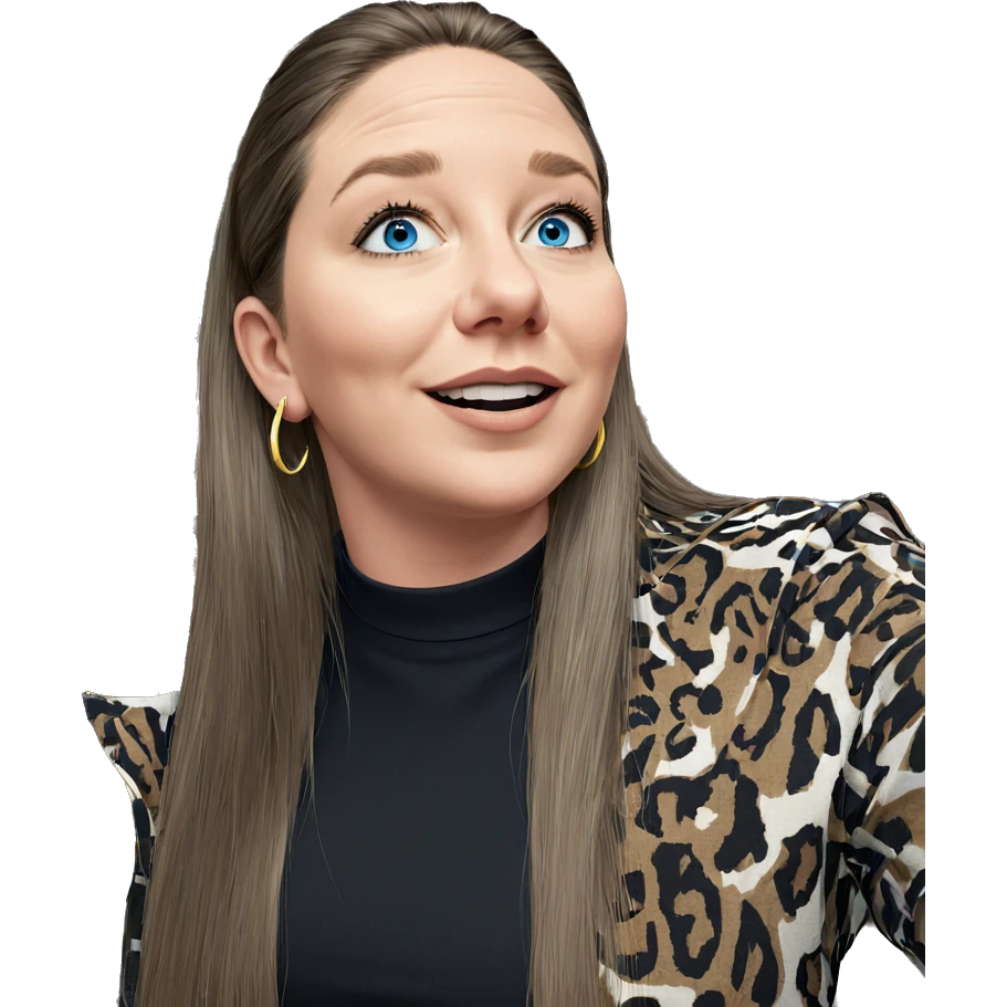 girl with blue eyes indoors emoji