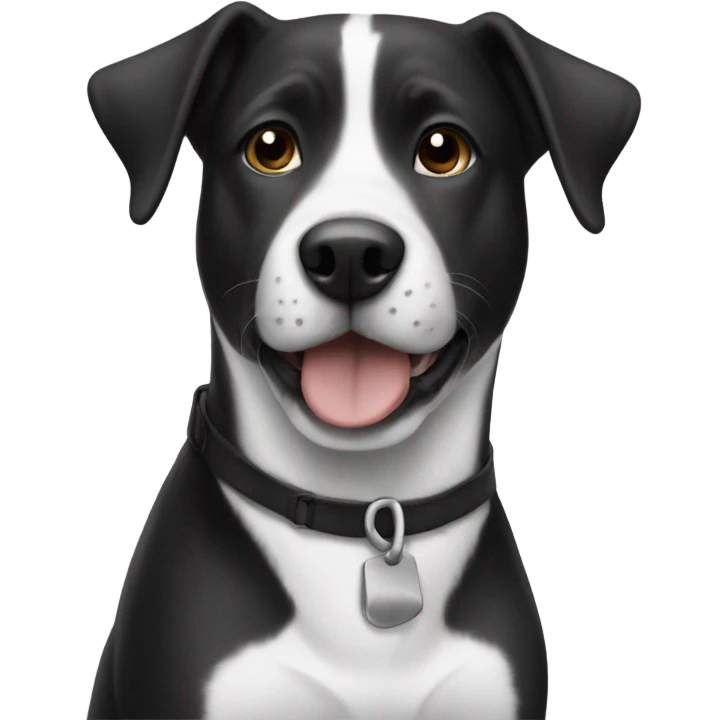 With black and white dog emoji