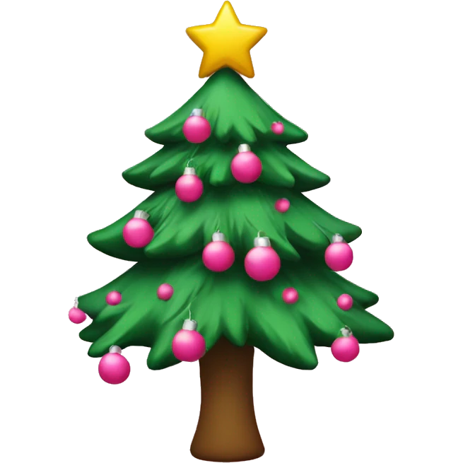 Pinker Weihnachtsbaum  emoji