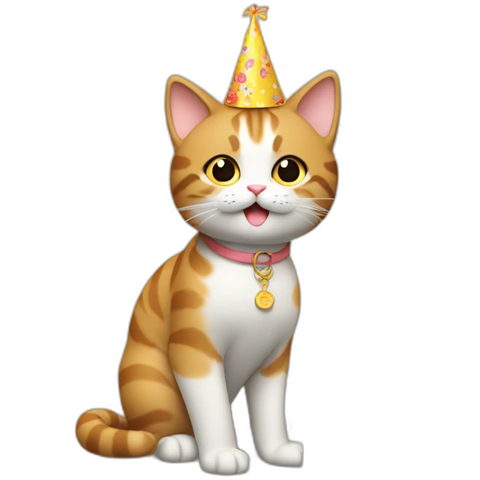 one cat celebrating his birthday in japan emoji