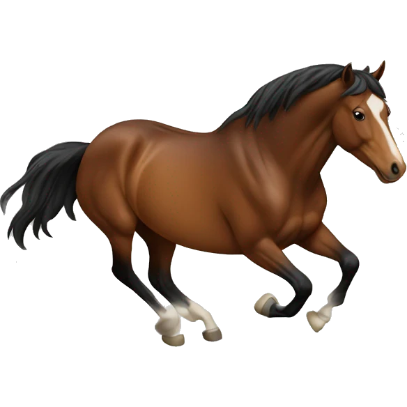 Horse bucking emoji