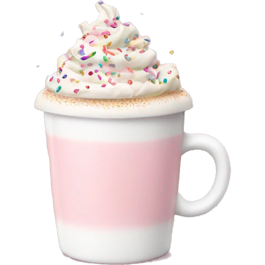 Light pink latte with sprinkles  emoji
