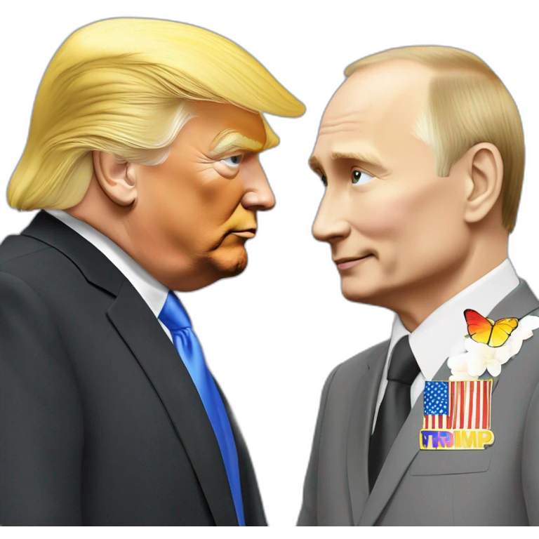 trump-and-putin-kissing,-lgbtq+ friendly, positivity, inclusiveness emoji