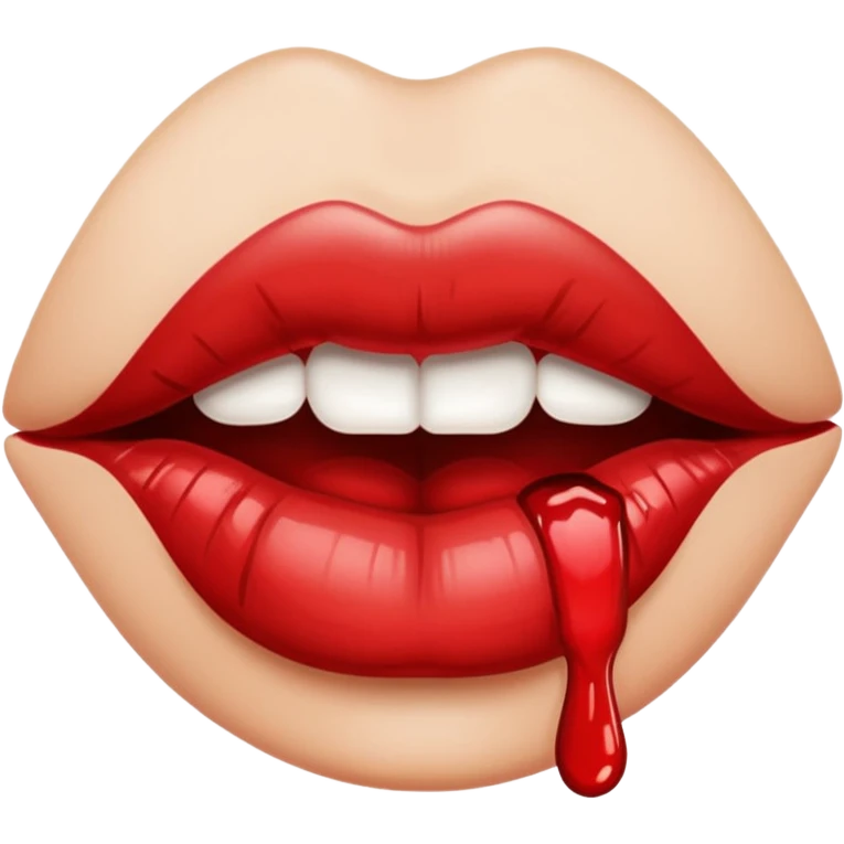 bleeding lips emoji
