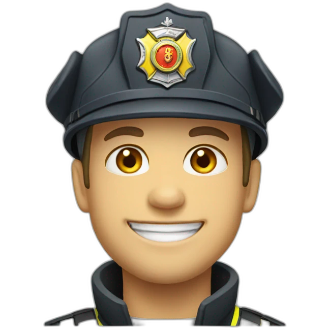 Ukrainian firefighter smile emoji