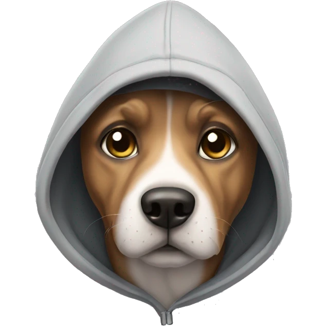 Dog wearing a hoodie  emoji