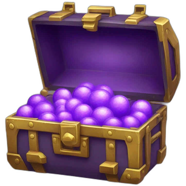 Pokemon Game LootCase Purple Chaotic Color Rich Treasure Legendary Epic Pokeballs and Pokemons Inside emoji