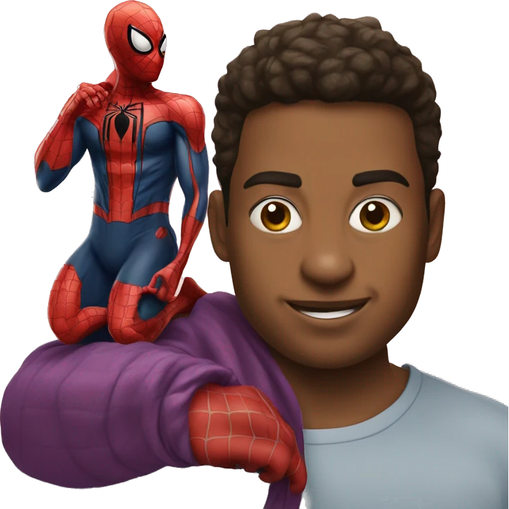 spiderman with a rog emoji
