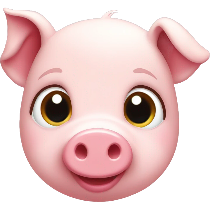 Little pink pig with beautiful eyes  emoji