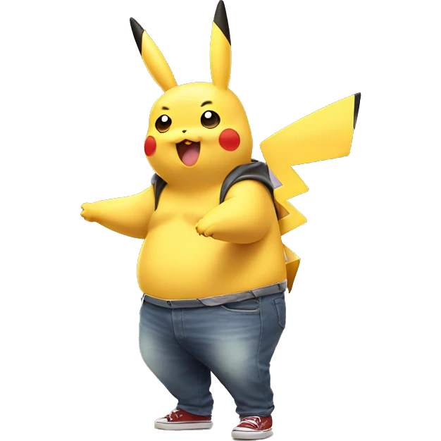 Overweight homosexual pikachu emoji