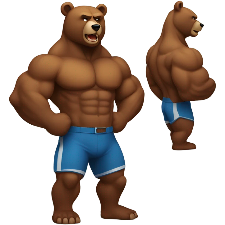 camera recording A MUSCLE BEAR emoji