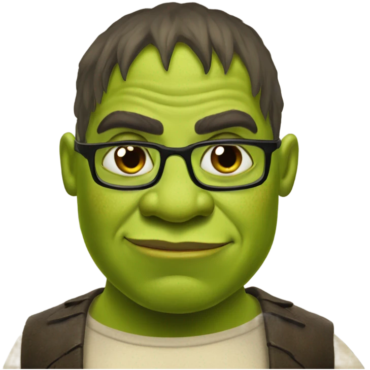 ogre shrek dressed up as kim kardashian  emoji