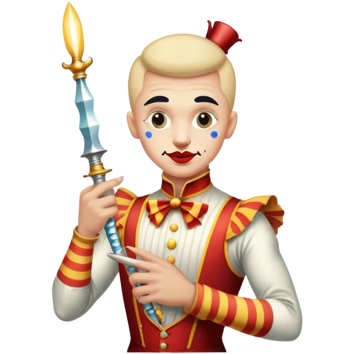 Vintage circus sword swallower emoji
