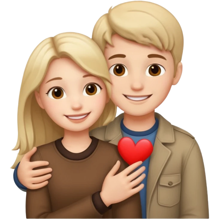romantic girl boy emoji