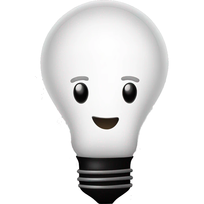 white light bulb with black background emoji